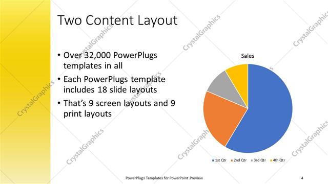 Two Content presentation slide layout