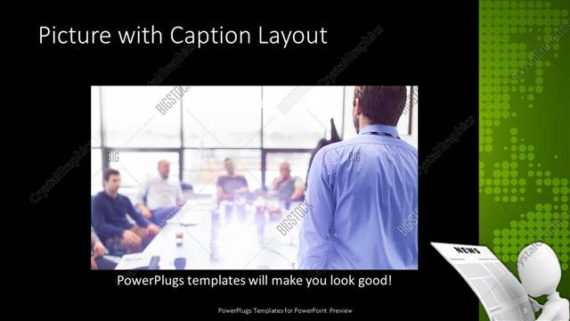 Picture with Caption presentation slide layout