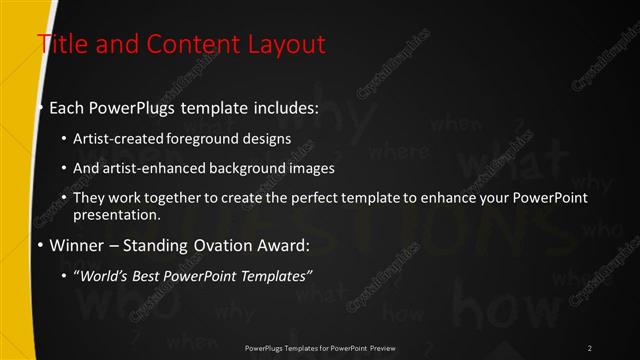 Title and Content presentation slide layout