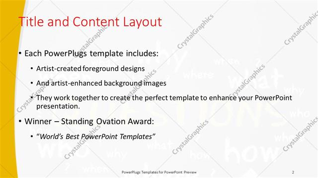 Title and Content presentation slide layout