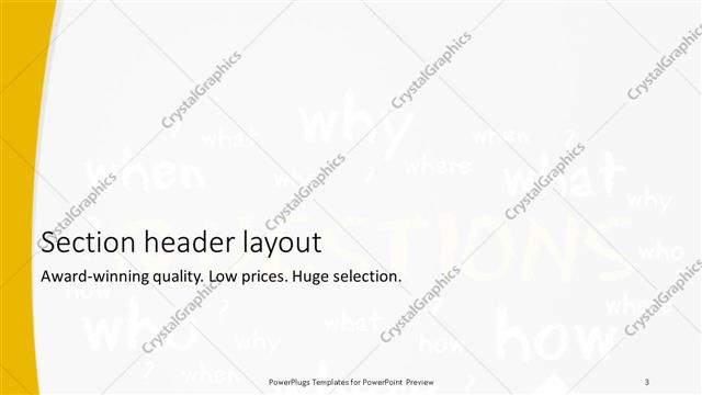 Section Header presentation slide layout