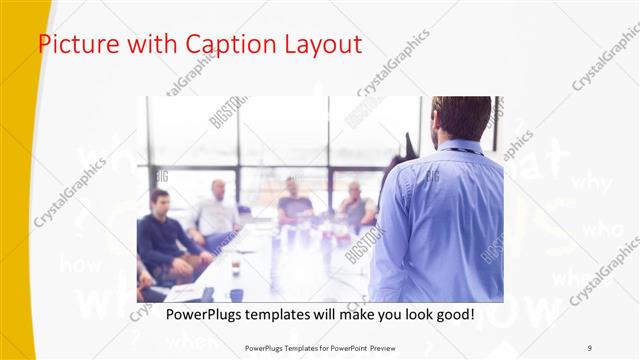 Picture with Caption presentation slide layout
