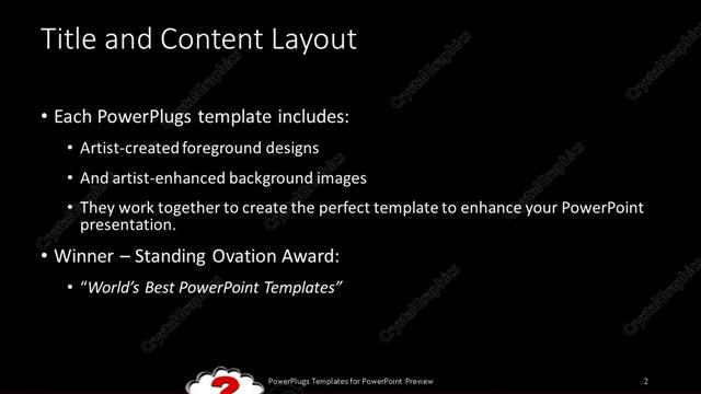 Title and Content presentation slide layout