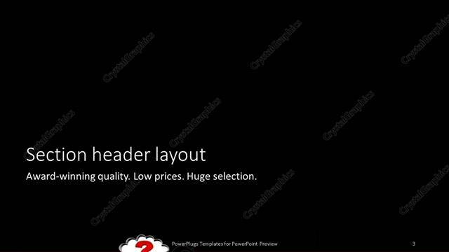 Section Header presentation slide layout