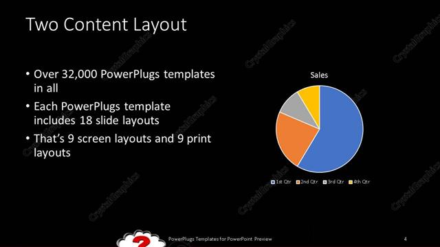 Two Content presentation slide layout