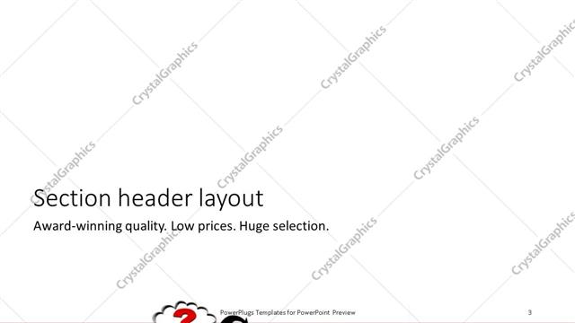 Section Header presentation slide layout