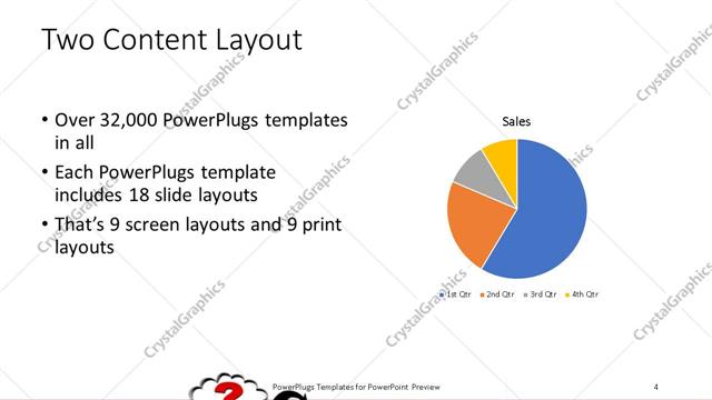 Two Content presentation slide layout