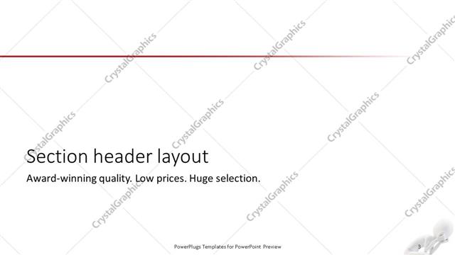 Section Header presentation slide layout