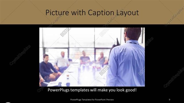 Picture with Caption presentation slide layout