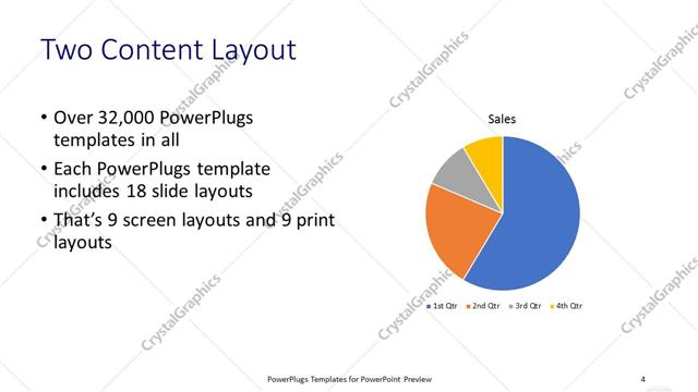 Two Content presentation slide layout