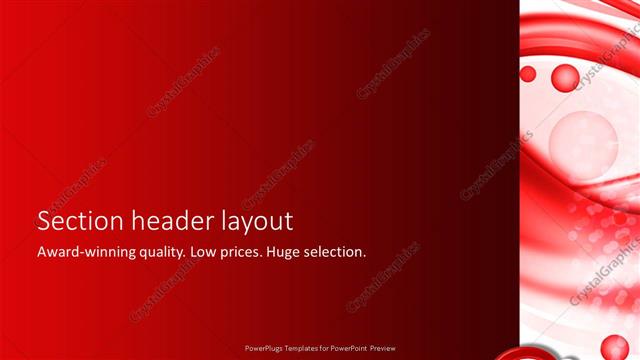 Section Header presentation slide layout