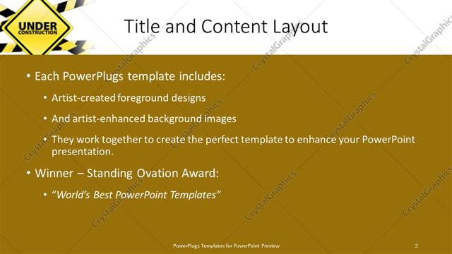 Title and Content presentation slide layout