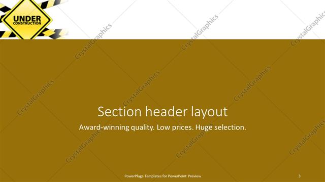 Section Header presentation slide layout
