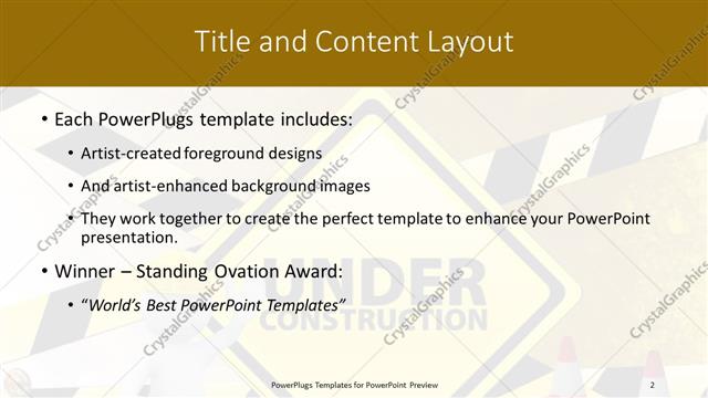 Title and Content presentation slide layout