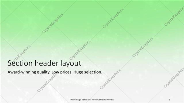 Section Header presentation slide layout