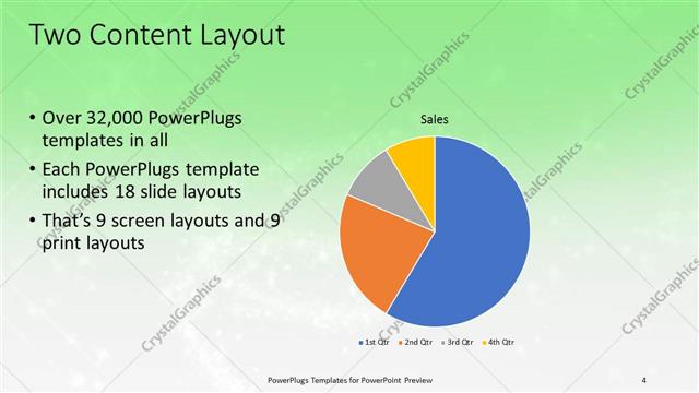 Two Content presentation slide layout