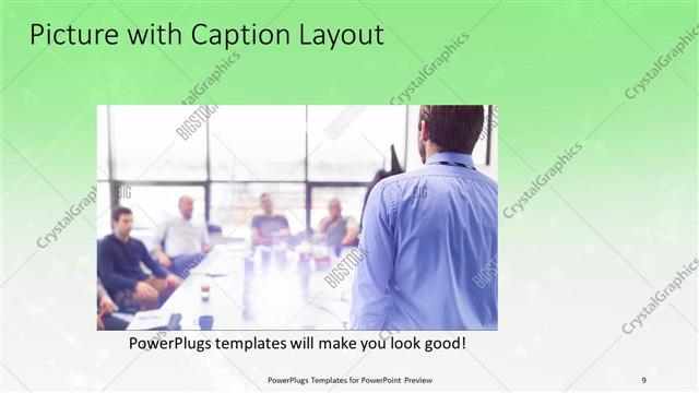 Picture with Caption presentation slide layout