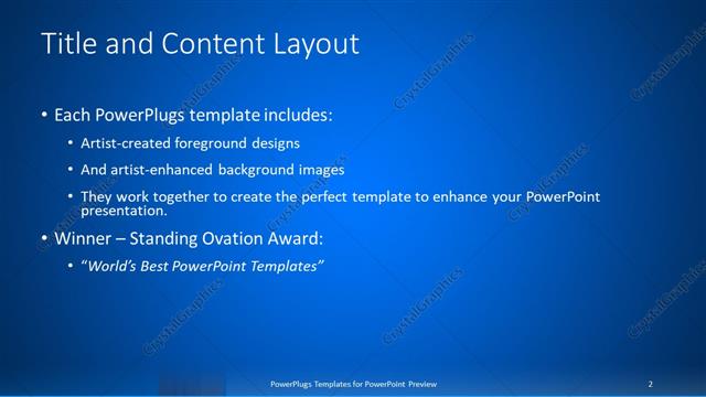 Title and Content presentation slide layout