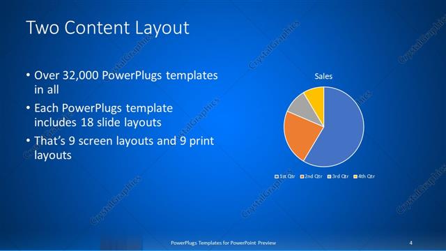 Two Content presentation slide layout