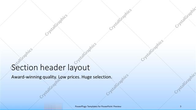 Section Header presentation slide layout
