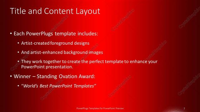 Title and Content presentation slide layout