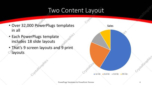 Two Content presentation slide layout