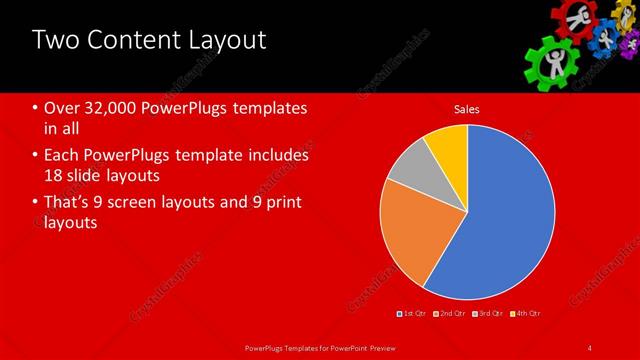 Two Content presentation slide layout