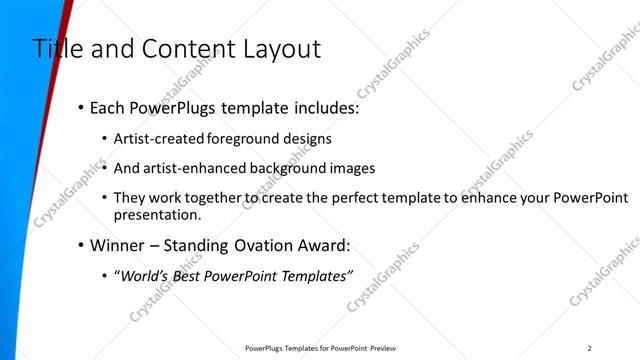 Title and Content presentation slide layout