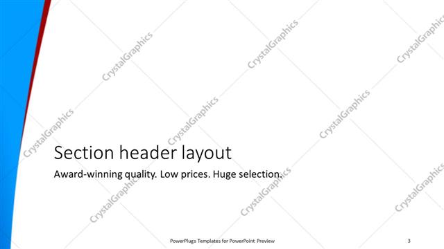 Section Header presentation slide layout
