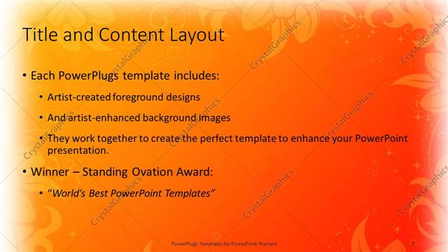 Title and Content presentation slide layout