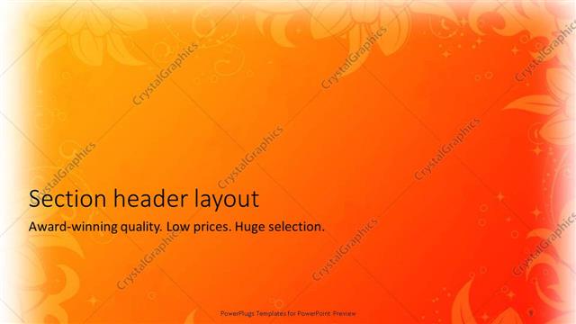 Section Header presentation slide layout
