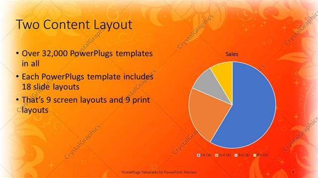 Two Content presentation slide layout