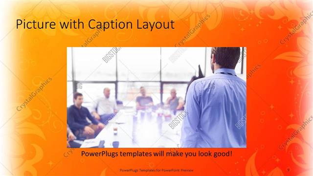 Picture with Caption presentation slide layout