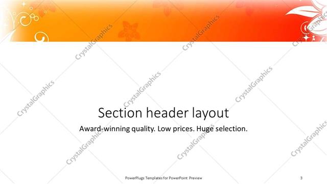 Section Header presentation slide layout