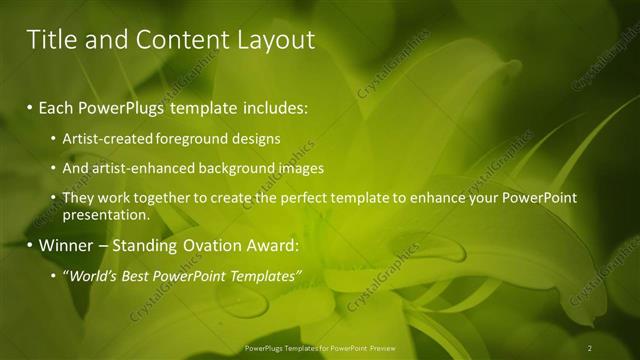 Title and Content presentation slide layout