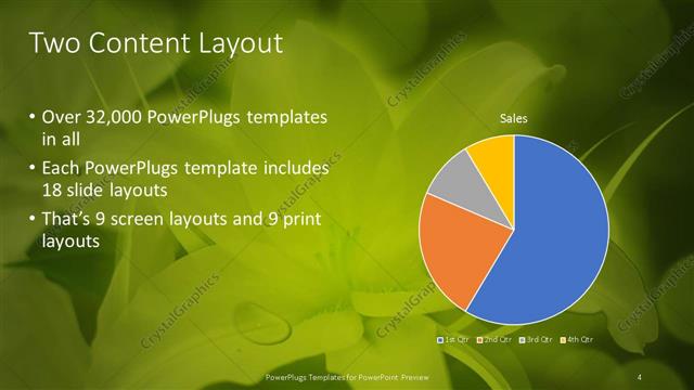 Two Content presentation slide layout