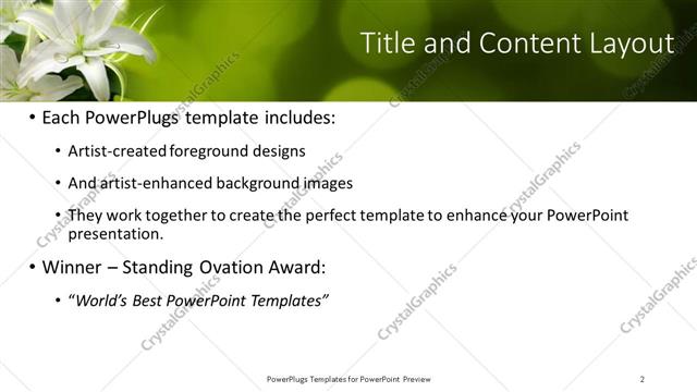 Title and Content presentation slide layout