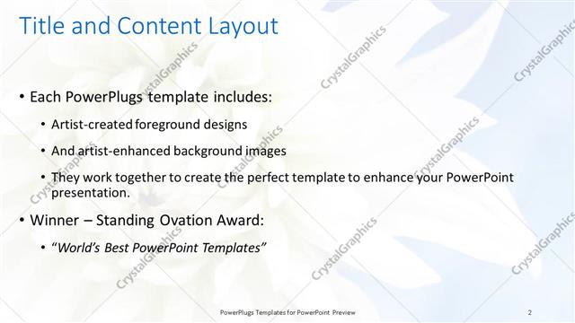Title and Content presentation slide layout