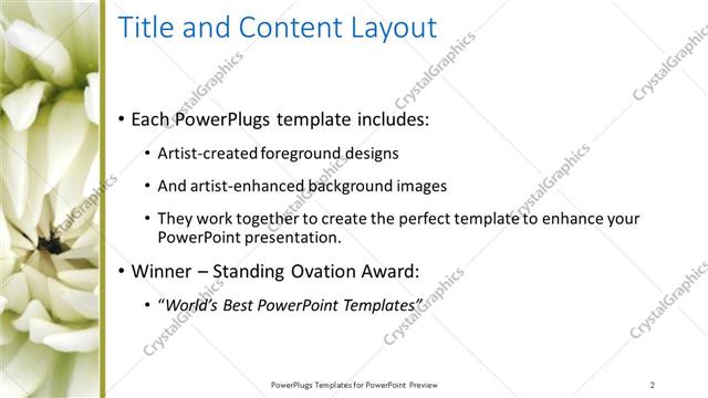 Title and Content presentation slide layout