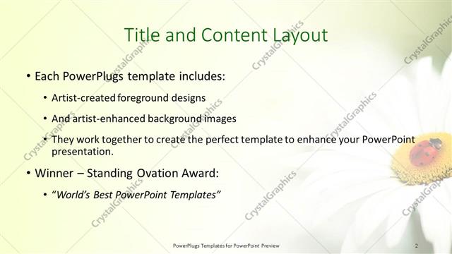 Title and Content presentation slide layout