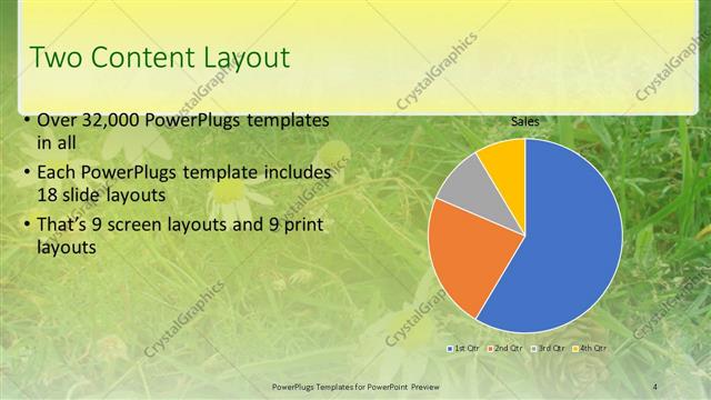 Two Content presentation slide layout