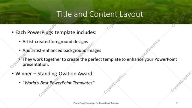 Title and Content presentation slide layout