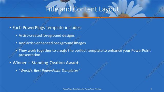 Title and Content presentation slide layout
