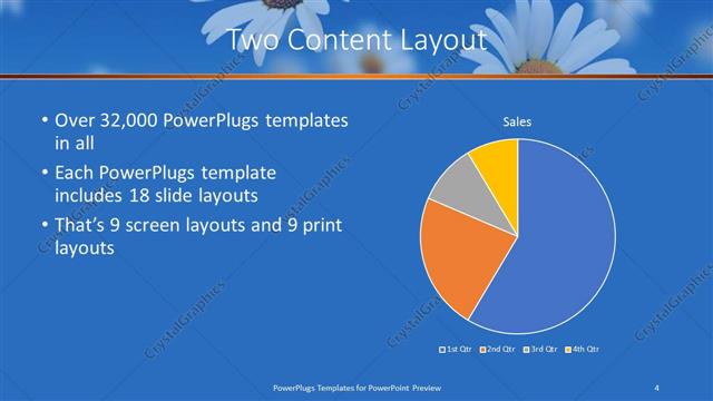Two Content presentation slide layout