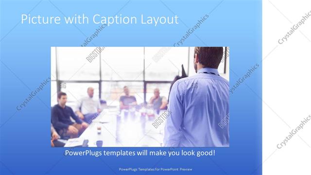 Picture with Caption presentation slide layout