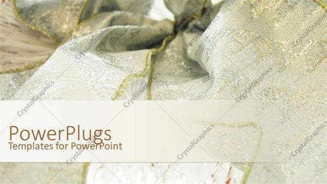  Presentation with festival - White and gold colored festival ribbon meshed up together