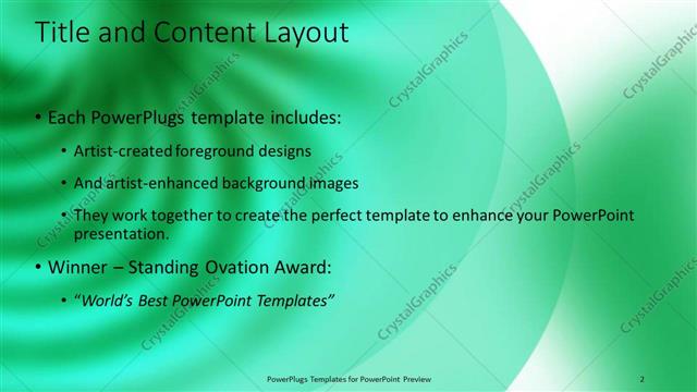Title and Content presentation slide layout