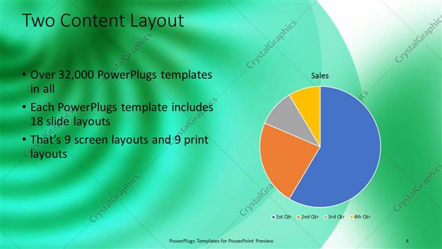 Two Content presentation slide layout