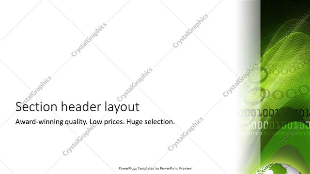 Section Header presentation slide layout