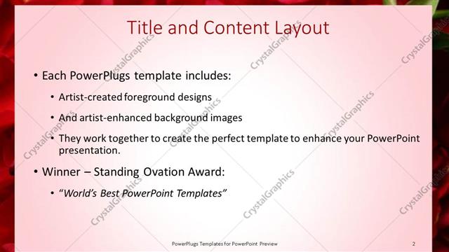 Title and Content presentation slide layout